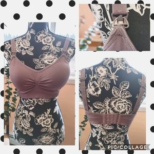 Purple Nursing Bra soft wireless small medium